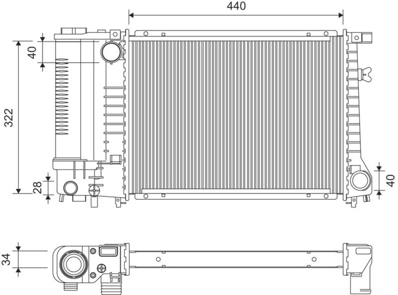 17111247436VL 730365 Radiator, engine cooling