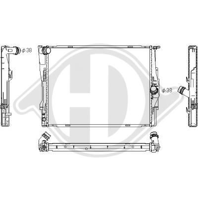 17117553111DR DCM1572 Radiator, engine cooling