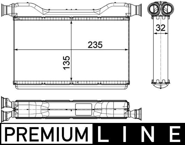 64119163330MO AH 189 000P Heat Exchanger, interior heating