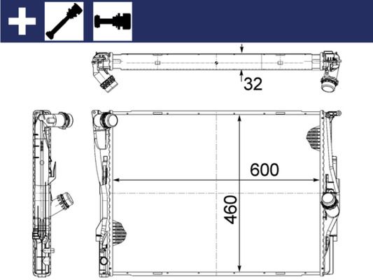 17117553111MO2 CR 1087 000S Radiator, engine cooling