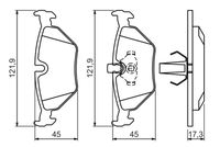 34212157591BO 34212157591 34 21 2 157 591 2157591 0 986 494 009 BMW E39 -  Brake Pad Set, disc brake