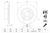 34116854997BO 34116854997 34 11 6 854 997 6854997 0 986 479 214 BMW E87 LCI -  Brake Disc