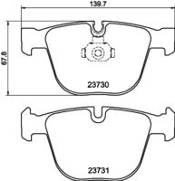 34216768471H 34216768471 34 21 6 768 471 6768471 8DB 355 010-751 BMW E64 LCI -  Brake Pad Set, disc brake