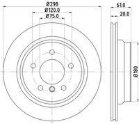 34216767060H1 34216767060 34 21 6 767 060 6767060 8DD 355 104-611  Brake Disc