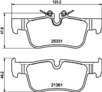 34201543683H 34201543683 34 20 1 543 683 1543683 8DB 355 021-681 MINI F54 -  Brake Pad Set, disc brake
