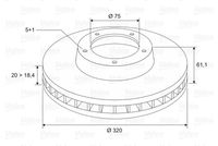 34216864061VL1 34216864061 34 21 6 864 061 6864061 197319 BMW E63 LCI -  Brake Disc