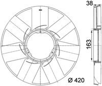 11522249373MO 11522249373 11 52 2 249 373 2249373 CFW 38 000P BMW E38 -  Fan Wheel, engine cooling